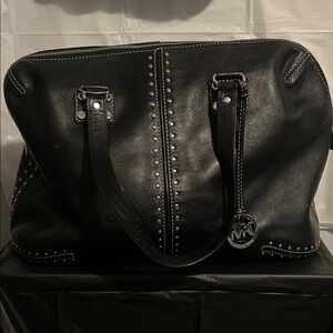 Michael Kors Black Studded weekender Bag